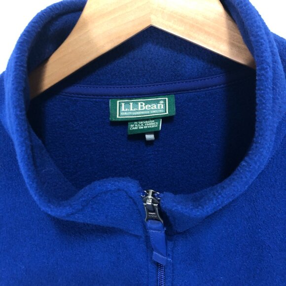 L.L. Bean Men's Polartec Fleece Blue‎ Zipper Up Vest Size XL - Picture 3 of 8